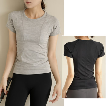 Short sleeve sports fitness seamless women's t-shirt