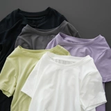 Детская тонкая однотонная базовая футболка подходит для мужчин и женщин, подходит для подростков