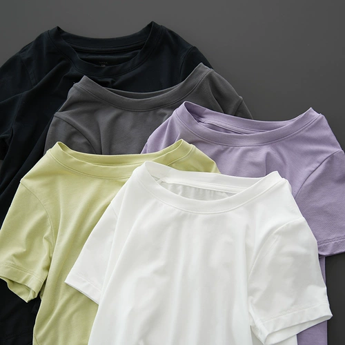 Детская тонкая однотонная футболка подходит для мужчин и женщин, подходит для подростков