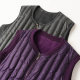 Men's down cotton waistcoat women's double-layer fleece to keep warm dad and mother's winter clothes vest for the elderly