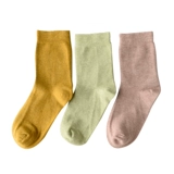 Бархатные цветные осенние носки, средней длины, из ворсистого хлопка