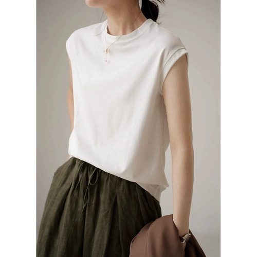 50 Двойной шелковой макарный хлопковой жидкость хлопковое хлопковое жилет Женский круглый цвет