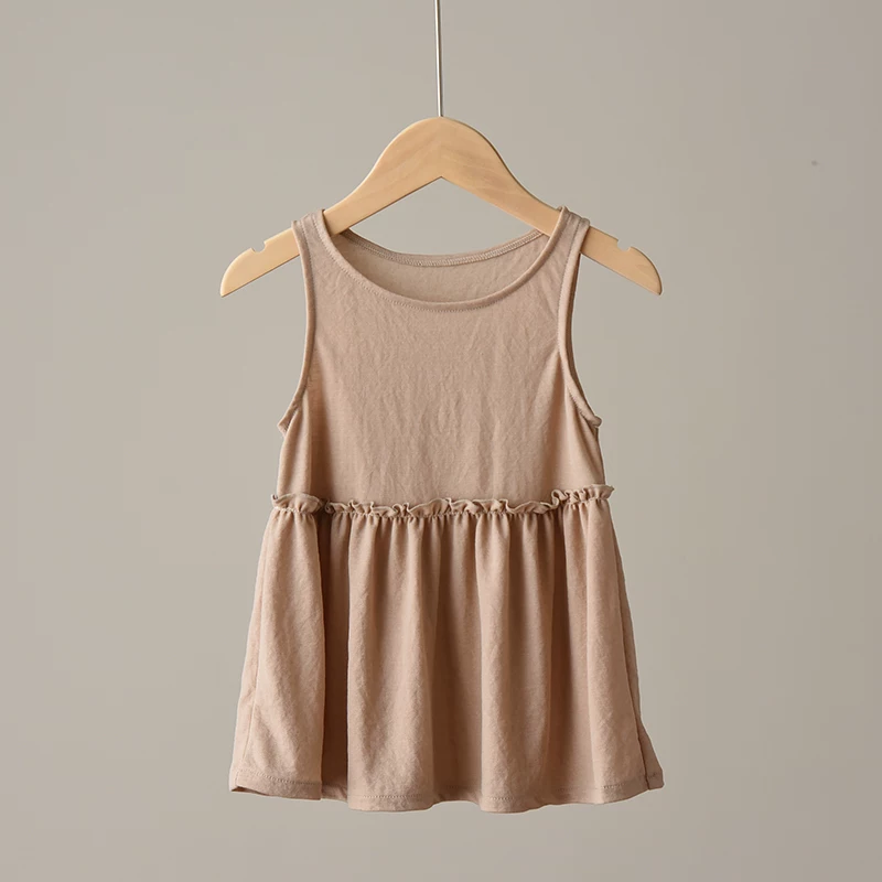 Children's thin sleevless dress sleevless