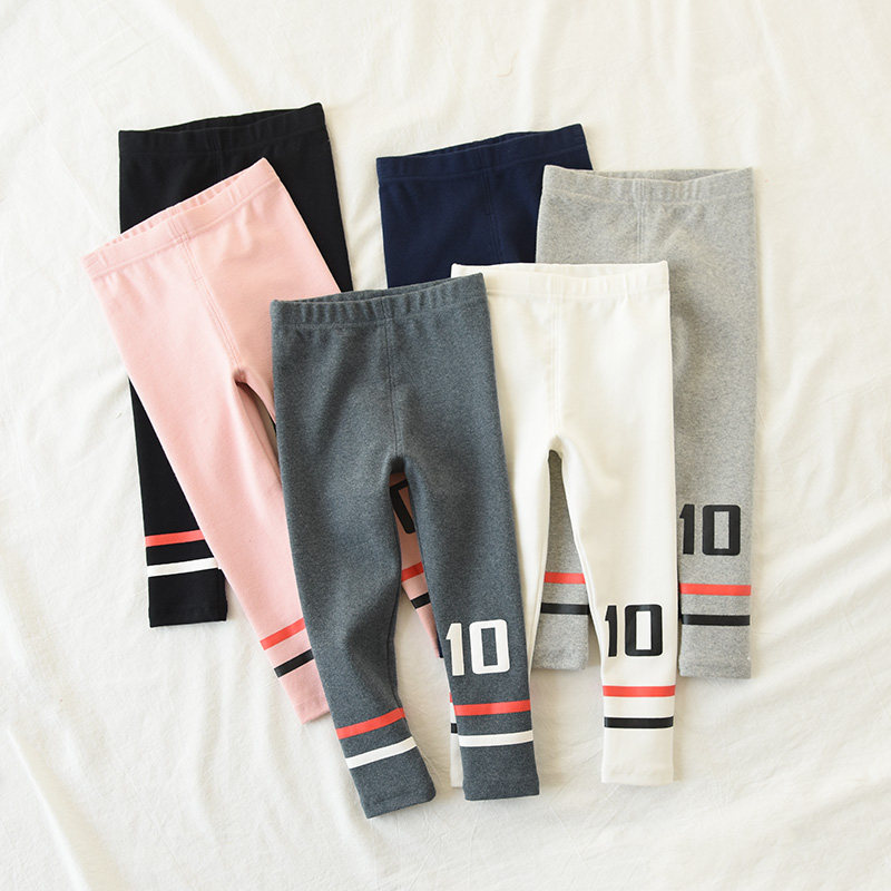 Foreign Pie 100 Hitch Lap Pants Children Pure Cotton Elastic Long Pants Boy Girl Pants Big Boy Spring New