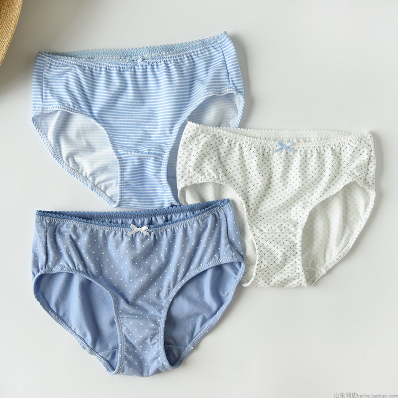 Quần đùi tam giác cotton nữ ba lô thắt nơ giữa eo quần lót nữ triumph