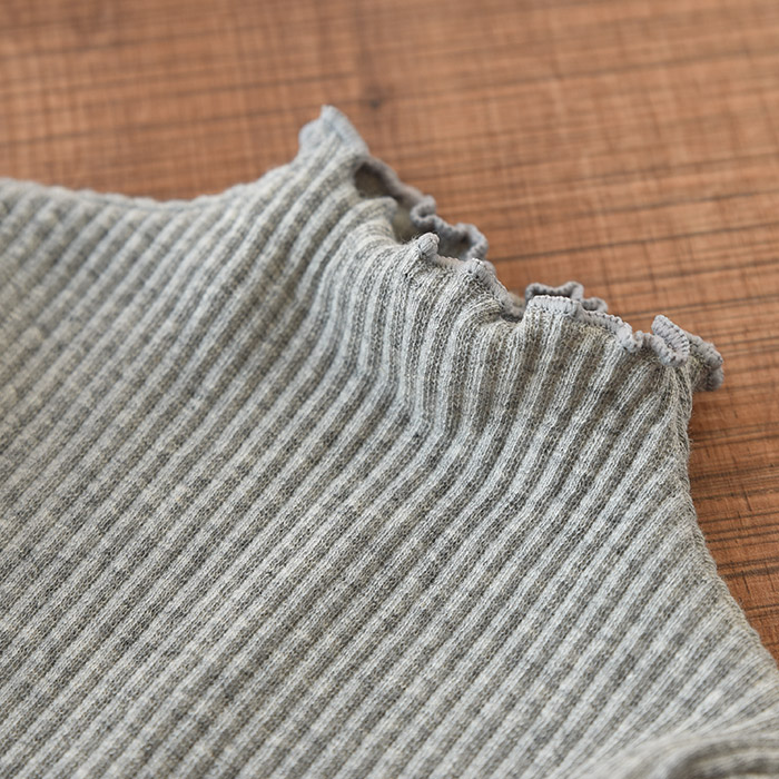 Cô gái nửa cao cổ áo dài tay áo thun cotton có dây thắt đáy áo giữa bé trai lớn co giãn hàng đầu mùa thu mới ao thun coc tay be trai