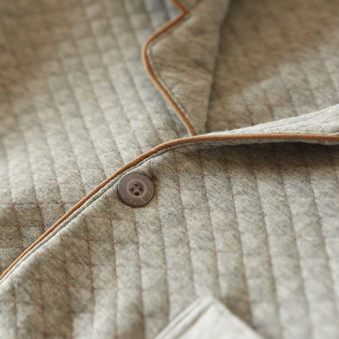 Bộ đồ ngủ cho cặp đôi Bộ đồ không khí cotton dày cho gia đình Quần áo nam và nữ mùa thu đông đồ bộ mặc nhà bằng vải thun