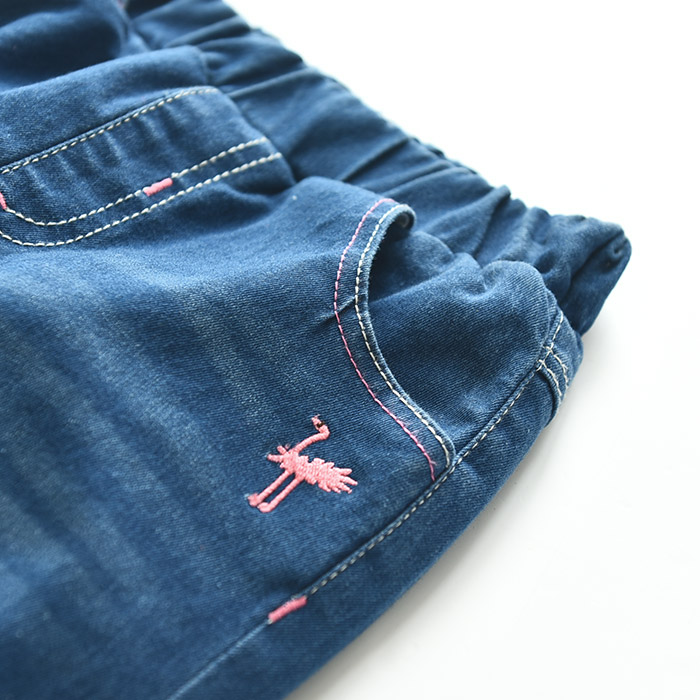 Quần denim bé gái, mặc quần ấm, quần lụa trẻ em, quần áo mùa đông quần jean bé gái