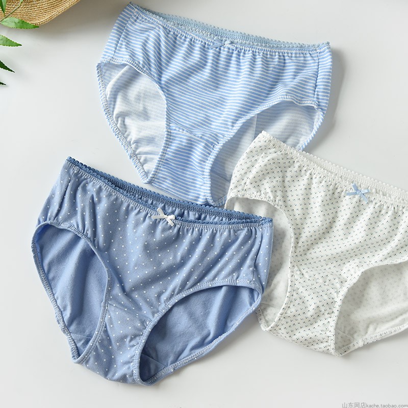 Quần đùi tam giác cotton nữ ba lô thắt nơ giữa eo quần lót nữ triumph