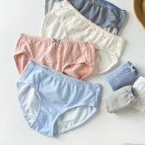 Хлопковое нижнее белье с бантиком, эластичные безопасные штаны, средняя посадка