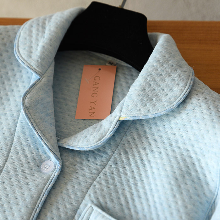 Bộ đồ ngủ cho cặp đôi Bộ đồ không khí cotton dày cho gia đình Quần áo nam và nữ mùa thu đông đồ bộ mặc nhà bằng vải thun