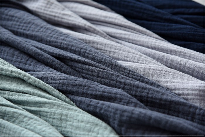 Quần cotton nam giặt quần crepe đôi mùa hè Quần mỏng quần chống muỗi mùa thu quần áo unisex