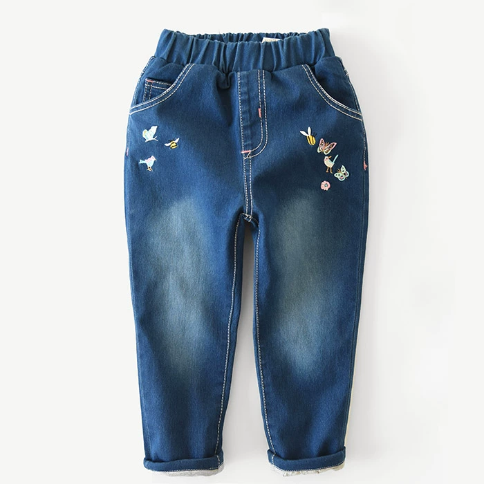 Thay đổi mã để mặc quần denim, lót cotton đan, quần denim mềm cho trẻ em, bé trai và bé gái