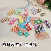 Button Button Cloth buckle color plaid bag cloth button shirt shirt shirt coat overcoat buckle