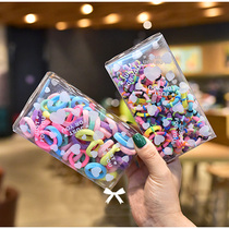 Childrens hair accessories Korea new small baby towel ring color box mini