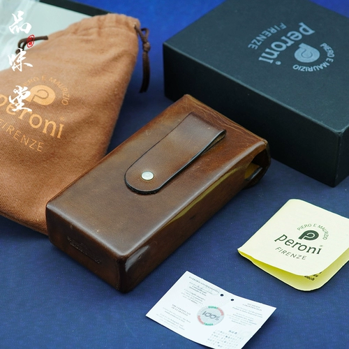 Итальянская кожаная кожаная кожаная кожа старая перони Берони Сигар Сигар Коробка Особое кожаное путешествие Персонализированная вечеринка портативная