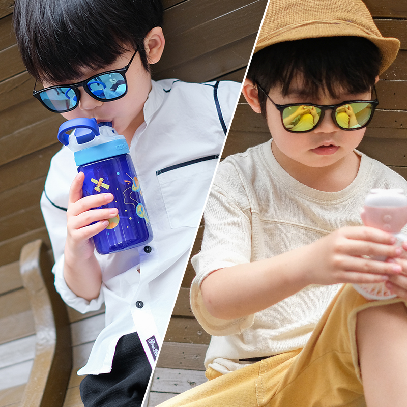 Xiaoxin and Beta - retro classic square color film reflective mirror sunglasses polarized sunglasses