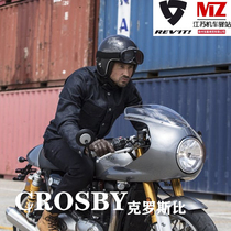 Revit Crosby motorcycle riding fall-proof clothing spring and Autumn motorcycle denim shirt short stretch slim fit