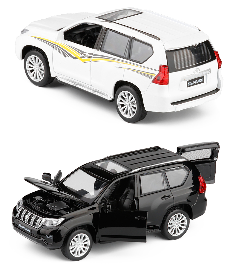 Mô phỏng kim loại Caipo 1/32 2019 Toyota Prado hống hách xe mô hình xe địa hình phiên bản âm thanh và ánh sáng - Chế độ tĩnh mo hinh may bay