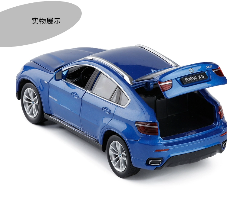 Mô phỏng màu kim loại lớn đập vào một chiếc xe mô hình 1:26 BMW X6 cảnh sát xe hợp kim âm thanh và ánh sáng mô hình xe hơi đồ chơi - Chế độ tĩnh mô hình roll royce