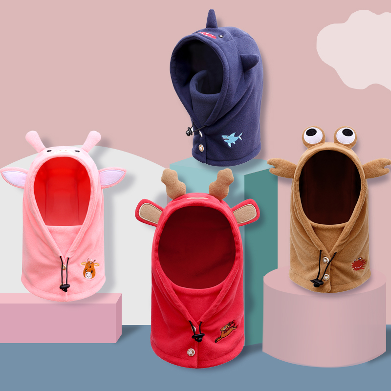 Children's hat autumn and winter style Fashion Boy Scarf to protect ear cover headcap girl baby windproof hat tide