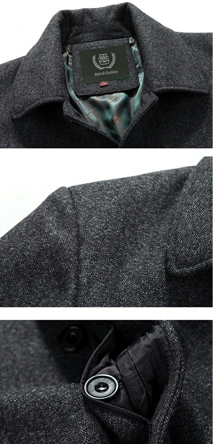Xe jeep nam trung niên áo cashmere cho nam tóc dài len áo gió cha dày áo dạ nam hàn quốc