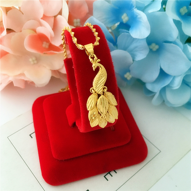 Mới Shajin Peacock Phoenix Bracelet Mô phỏng vàng giả 24K mạ vàng vòng tay nữ trang sức cưới không phai - Vòng đeo tay Cuff vòng đá phong thủy