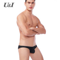U & I Sexy breifs Tide Man Thin Transparent Elastic Ice Silk Breathable Guns Separate u Cushion Bag Low Waist Panties