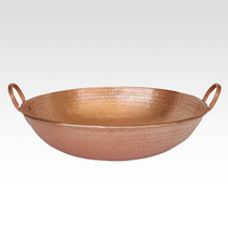 Handmade thickened pure copper pot Copper wok Copper binaural wok Copper pot Copper tableware wok