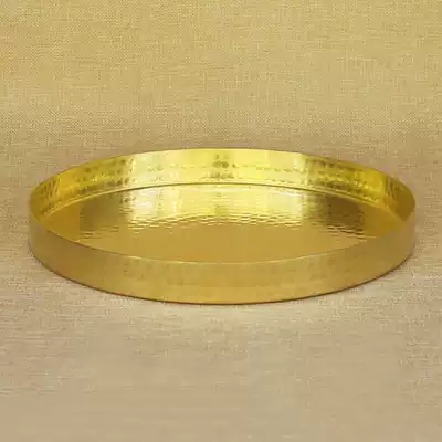 Handmade brass plate pure copper plate copper plate pure brass plate hot pot tray wedding copper plate copper plate