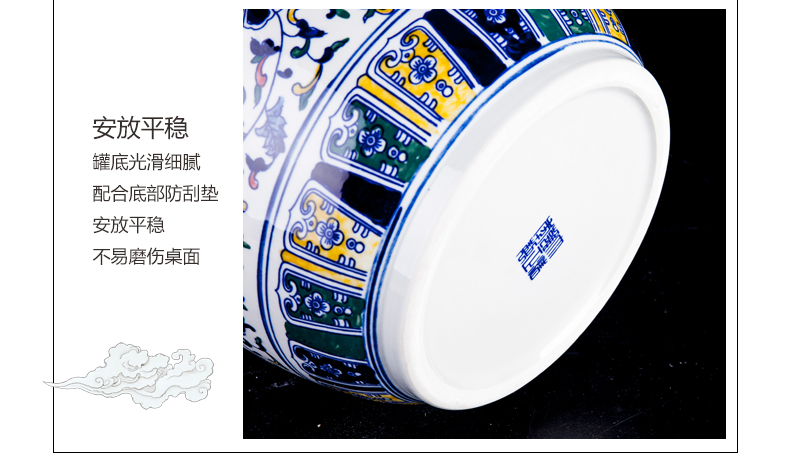 Jingdezhen ceramic home sitting room is blue and white color storage tank furnishing articles new Chinese decorative arts and crafts porcelain