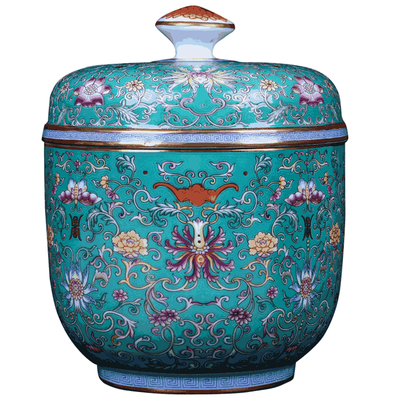 Jingdezhen ceramic tea POTS with a large seal pot household act the role ofing is tasted storage tank porcelain decoration