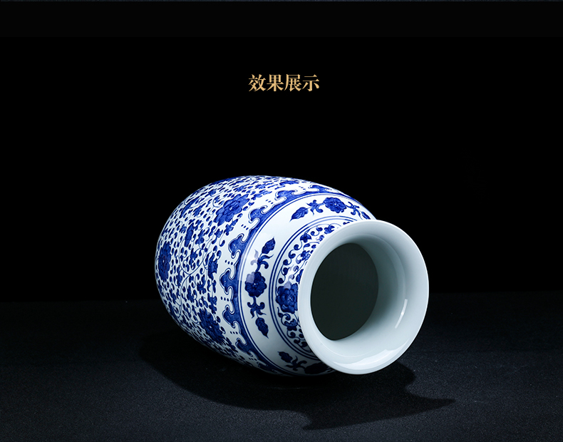 Jingdezhen ceramic new Chinese blue and white porcelain vases, decorative furnishing articles home sitting room flower arrangement craft gift porcelain