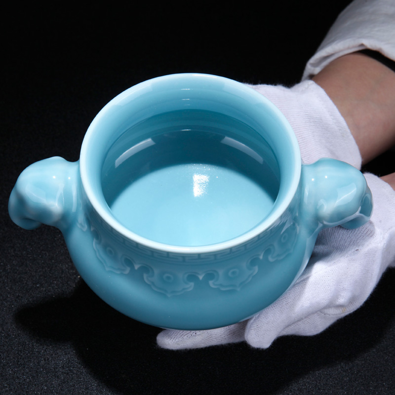 I and contracted home sitting room the bedroom in jingdezhen ceramics xiang xiang furnace to burn incense decorative crafts