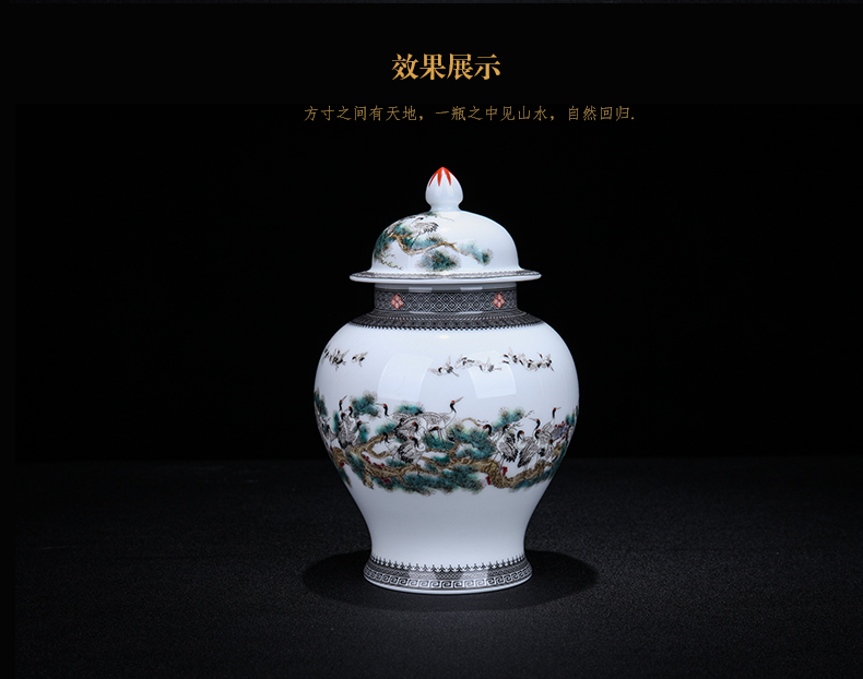 I and contracted the jingdezhen ceramics general crane figure can decorate place to live in the sitting room porcelain arts and crafts