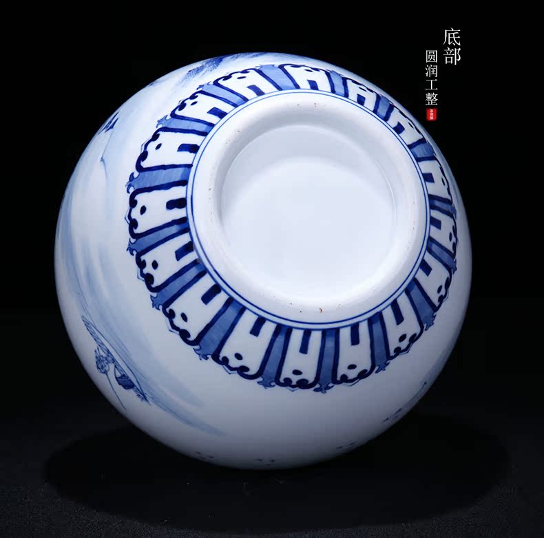 The blue and white porcelain of jingdezhen ceramics hand - made songjiang nostalgia tree home sitting room porch decoration furnishing articles