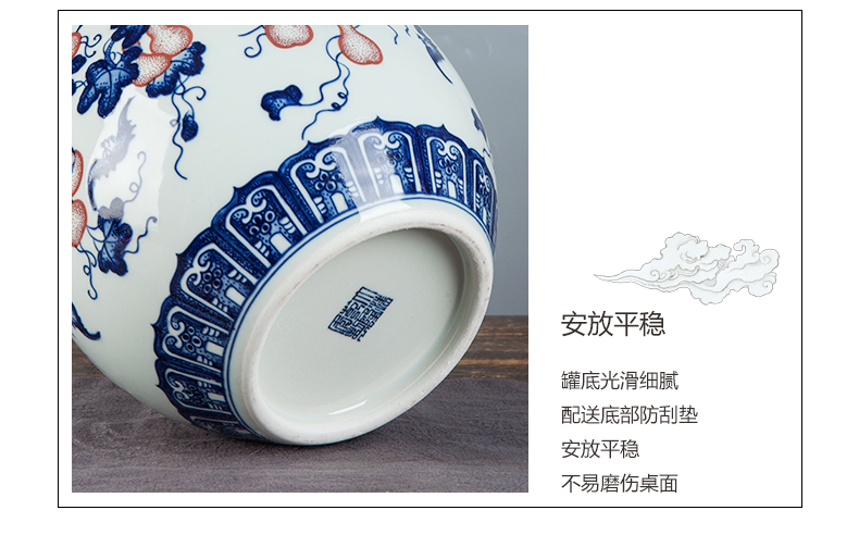 Jingdezhen ceramic tea cake tea pot home large seal tank storage POTS storage place porcelain