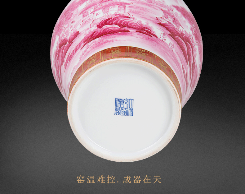 Jingdezhen ceramic craft paint ruby red berries bottled act the role ofing is tasted furnishing articles large living room TV cabinet flower arrangement