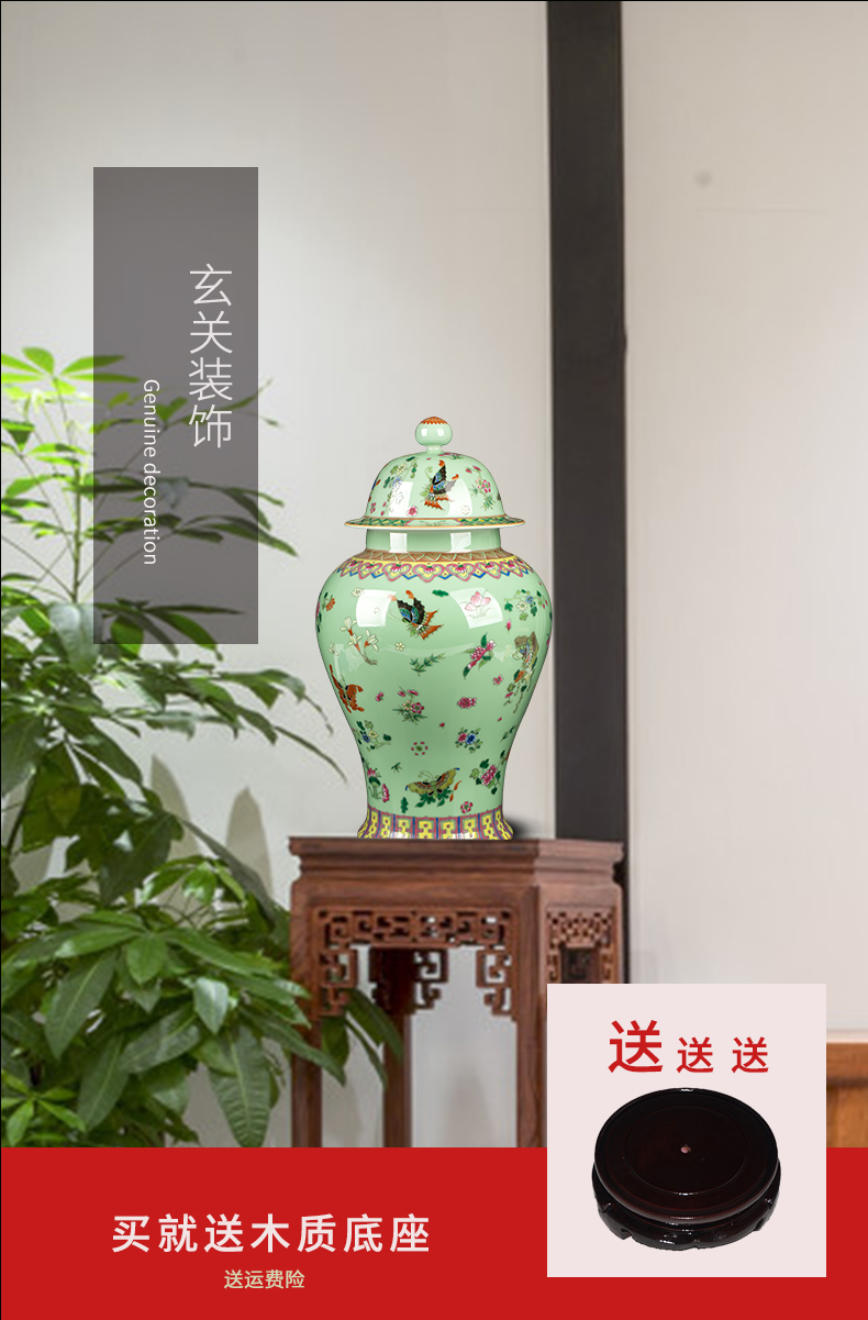 Jingdezhen ceramic retro classic butterfly general canned act the role ofing is tasted furnishing articles sitting room of the new Chinese style household porcelain