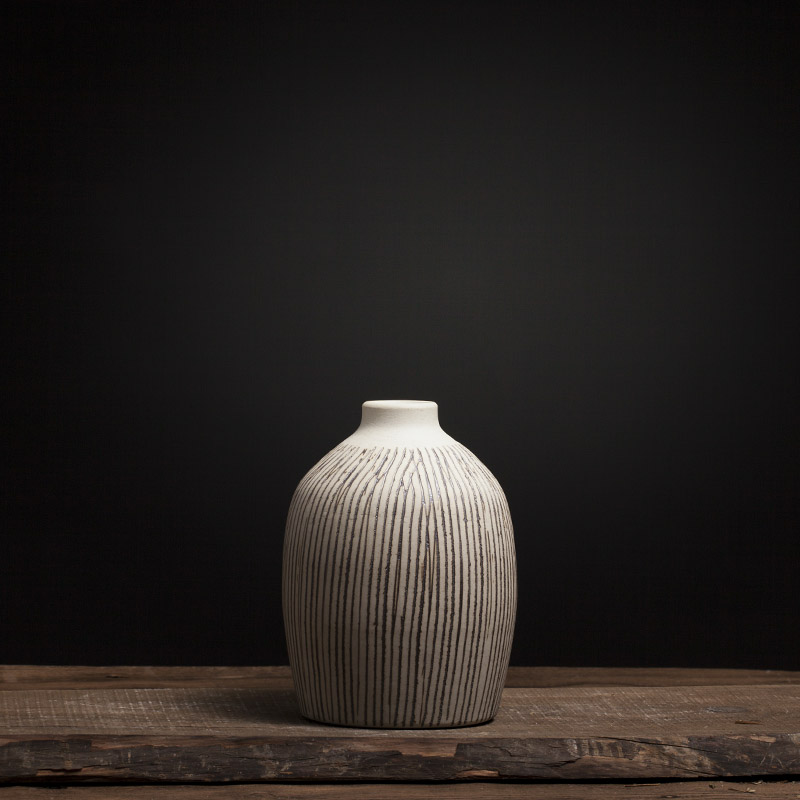 Jingdezhen ceramic three - piece porcelain ornaments furnishing articles Nordic sitting room porch flower arranging Chinese porcelain vase