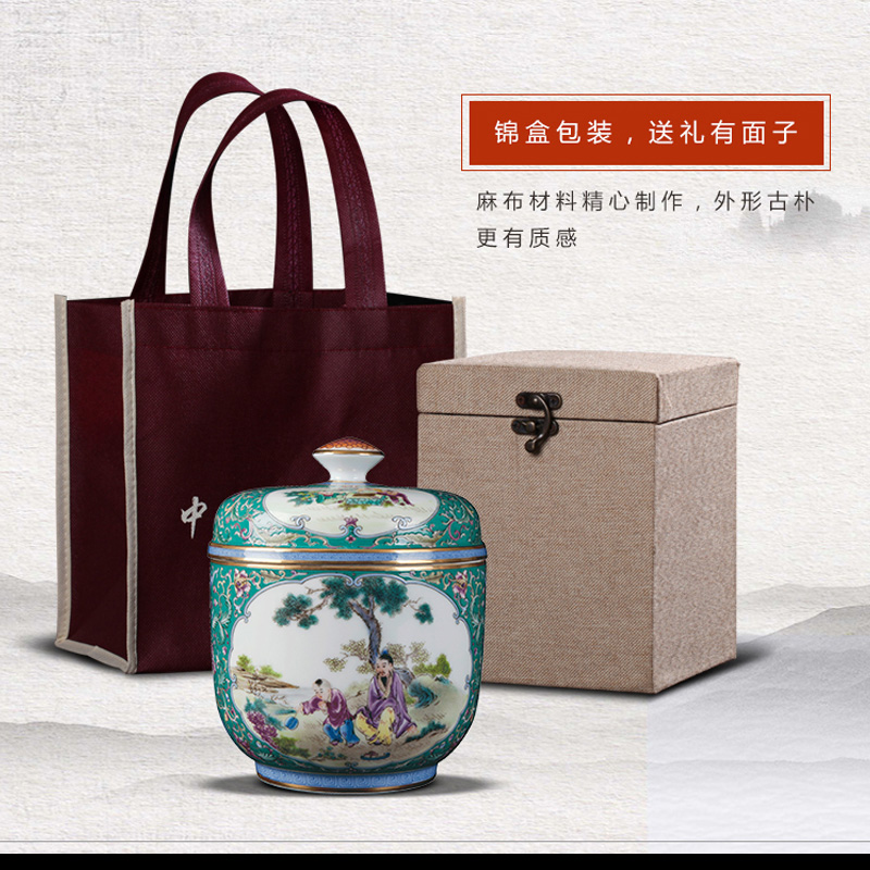 Jingdezhen ceramic checking sugar daddy figure vase furnishing articles household act the role ofing is tasted household arts and crafts porcelain sitting room