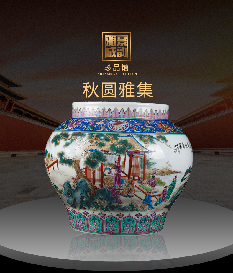 Jingdezhen ceramic hand - made of autumn garden gathering furnishing articles sitting room of Chinese style household porcelain vase decorations arts and crafts