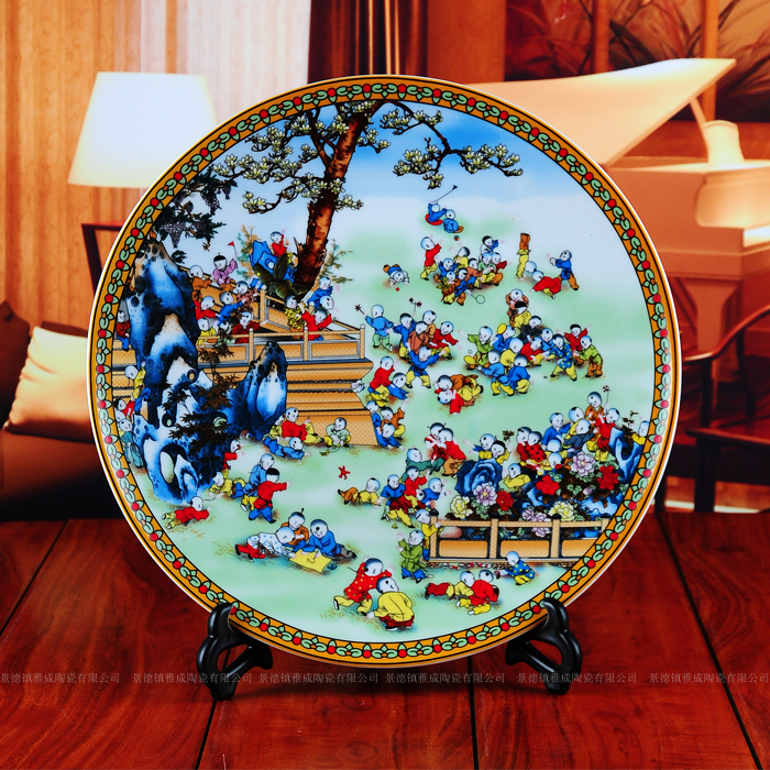 Jingdezhen ceramic fashion the ancient philosophers figure hanging dish art decoration porcelain home decoration handicraft furnishing articles