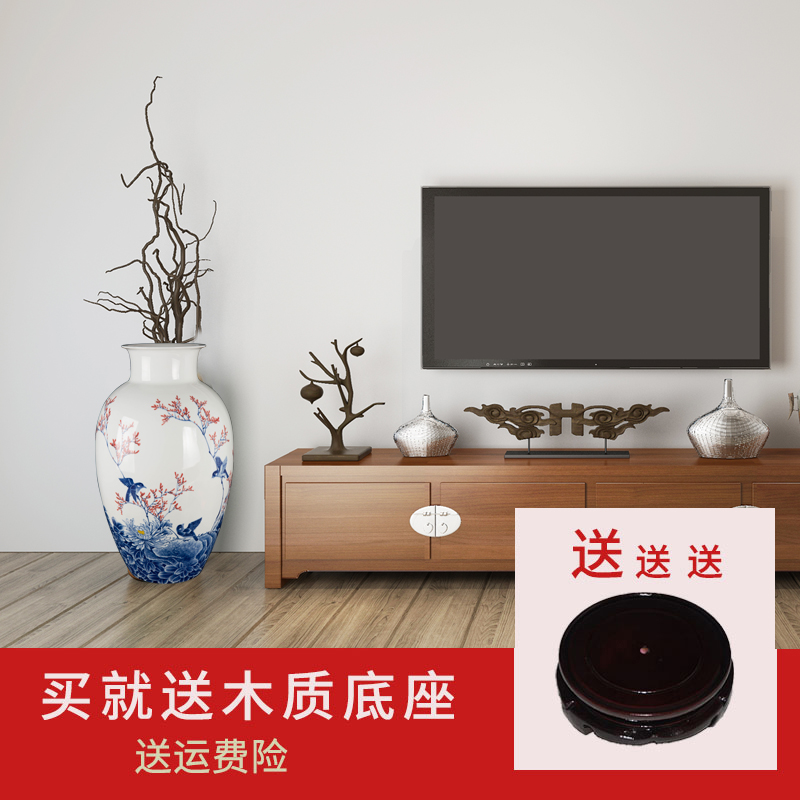 Jingdezhen ceramic hand - made vases of new Chinese style household decorative furnishing articles sitting room porch crafts porcelain decoration