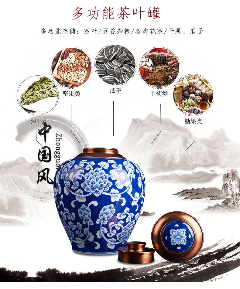 Jingdezhen ceramic new sitting room of Chinese style household teahouse tea tea tea tea as cans accessories furnishing articles