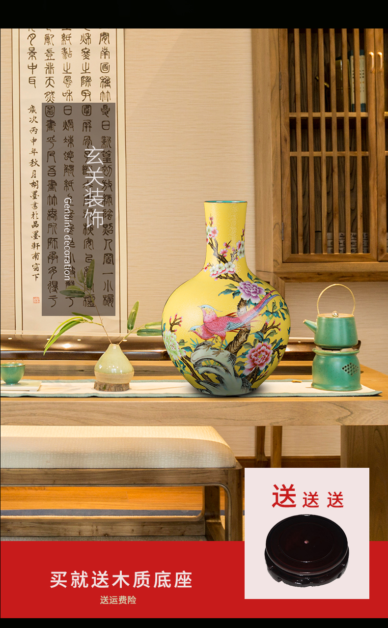 Jingdezhen porcelain enamel decorated bottled act the role ofing is tasted furnishing articles of the new Chinese style household porch archaize porcelain arts and crafts