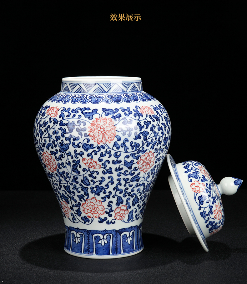 The New Chinese blue and white porcelain of jingdezhen ceramics youligong general pot home sitting room porch porcelain decorative furnishing articles