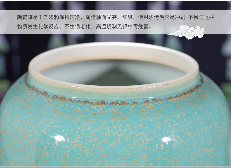 Jingdezhen ceramic large wake receives the puer tea cake caddy fixings tanks household seal pot porcelain POTS