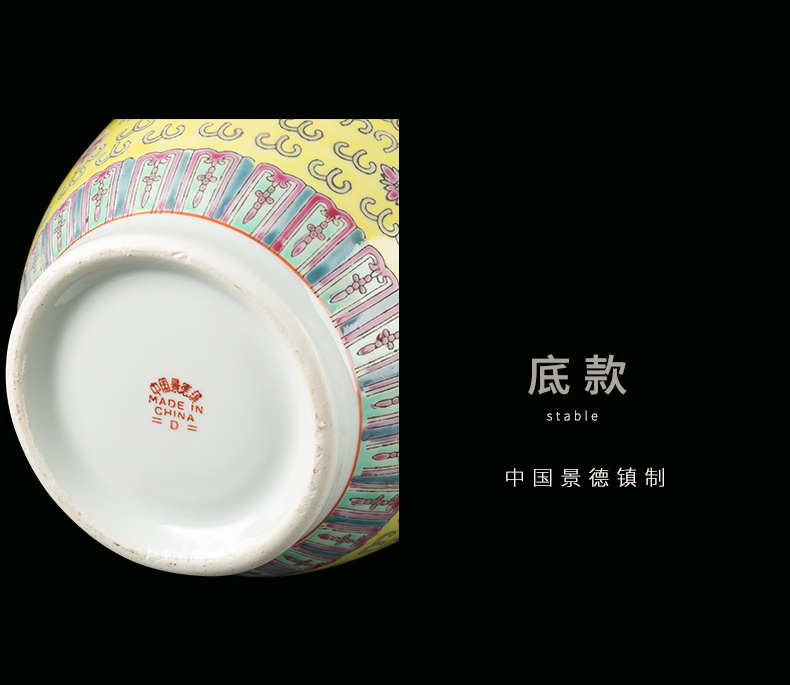 Jingdezhen ceramic powder enamel stays in vases, flower vase decoration place to live in the sitting room porch decoration