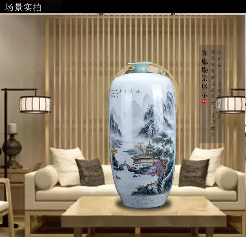 Jingdezhen porcelain has a long history in the Chinese hand - made vases, home sitting room rich ancient frame porcelain handicraft furnishing articles